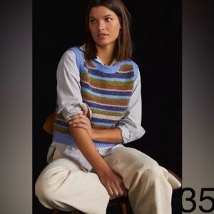 Anthropologie Blue Knit Sweater